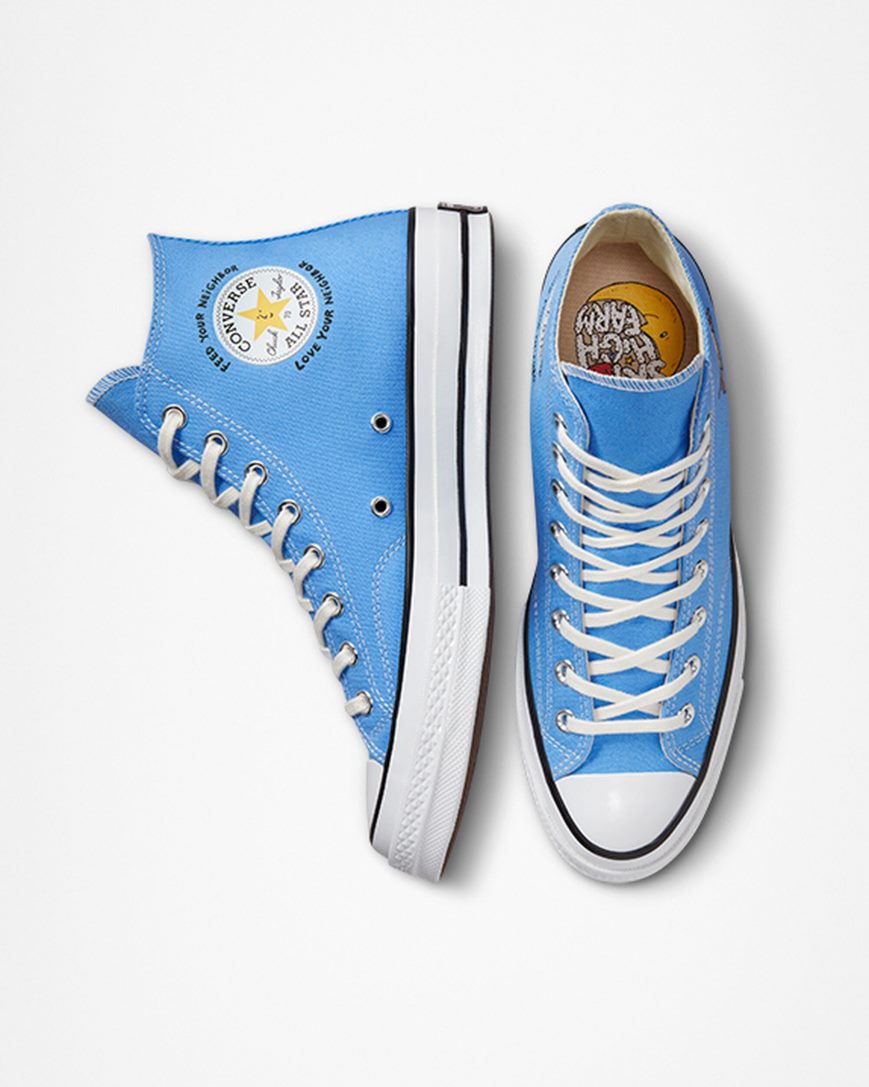 Women's Converse x Sky High Farm Workwear Chuck 70 High Top Shoes Blue / Multicolor / White | AU 1E894Y